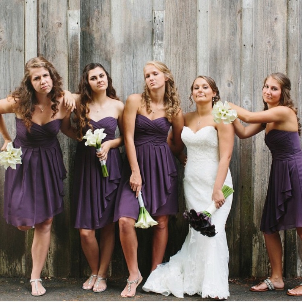 purple bridesmaid dress